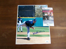 Mike Mussina Hof New York Yankees Orioles Signed Auto Vtg Color 8X10 Photo Jsa - £77.86 GBP