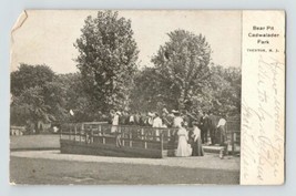 1908 Antique Post Card Bear Pit Cadwalader Park Trenton N. J. w/ Stamp - £23.96 GBP