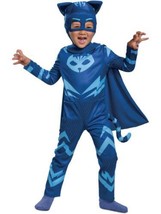 Boys PJ Masks Catboy Jumpsuit &amp; Cape 4 Pc Toddler Halloween Costume-sz 2T - £19.41 GBP