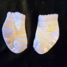 Carters John Lennon Newborn Baby Girl Purple Stripe Socks 0-3 NEW - £13.25 GBP