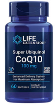 SUPER UBIQUINOL CoQ10  HEART HEALTH  SUPPLEMENT 100mg 60 softgels LIFE E... - $41.49