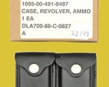 NEW Revolver Ammo Case Pouch Belt Black Leather MILITARY GOVERNMENT ISSUE - $26.72