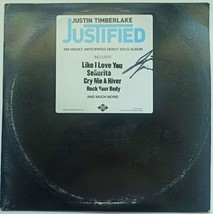 Rare Signed Autographed By Justin Timberlake &quot;Justified&quot; Debut Lp Vinyl w/COA - £159.00 GBP