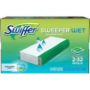 Swiffer Sweeper Wet Mopping Pad Refills, Open Window Fresh, 64 ct - £54.27 GBP