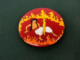 Aladdin Collectable Sword Fire Badge Button Pinback Vintage - $12.86