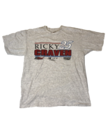 Vintage Rickey Craven 25 Bud Racing Gray Nascar T Shirt XL Hendrick Moto... - $24.74