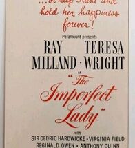 1947 The Imperfect Lady Ray Milland Movie Advertisement Teresa Wright DW... - $19.99