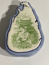 Ceramic Ranfer Ceylon tea holder shaped like Island of Sri Lanka Tea Plantation - £26.52 GBP