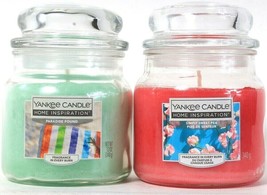 Yankee Candle 12 Oz Home Inspiration Paradise Found &amp; Simply Sweet Pea Candle - £25.15 GBP