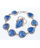 Sterling Silver Navajo Lapis Lazuli Bracelet and Ring Set by Nez and M. Lee - $639.96