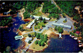 Postcard New Hampshire Laconia Christmas Island Motel Aerial View 5.5 x 3.5&quot; - £3.96 GBP