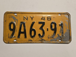 1948 New York License Plate 48 NY Plate #9A63-91-Man Cave-Decor-Garage-Shop - $27.04