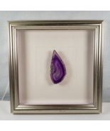 Natural Purple Agate Art 3D Shadow Box Frame with Glass Inlay 9x9x1.2 Inch - $125.30