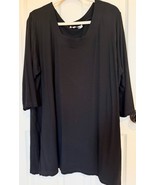 Peter Luft BoHo Wearable Art Stunning Black V Neck Tunic - $710.37 MXN