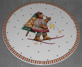 Sakura SLEDDING CHARACTERS PATTERN Large Trivet/Cake Stand DEBBIE MUMM - $17.81
