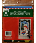 Christmas House 30&quot; x 60&quot; Holiday Door Cover - Snowman and Penguin - $7.91
