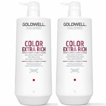 Goldwell Color Extra Rich Brilliance Shampoo & Conditioner Liter DUO -  - $54.99