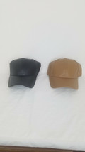 2 New leather snap back ball caps - $26.82