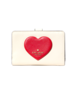 New Kate Spade Madison Medium Compact Bifold Wallet Puffy Heart Meringue... - $65.01
