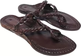 Mens Kolhapuri Leather chappal Jesus BOHO Sandals HT12 ethnic Shoes US size 7-12 - £38.55 GBP+