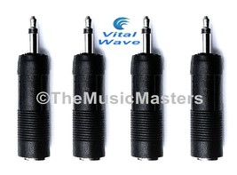 (4) 1/4&quot; Female Jack to 1/8&quot; Male Plug Mono Microphone Audio Mic Adapter... - $10.35