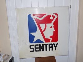 Vintage Sentry Embossed Metal Sign - $4,152.05 MXN