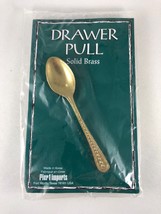 NIB New Vintage Solid Brass Spoon Shaped Drawer Pull Cabinet Pull from Pier One - £14.61 GBP