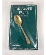 NIB New Vintage Solid Brass Spoon Shaped Drawer Pull Cabinet Pull from P... - £14.61 GBP