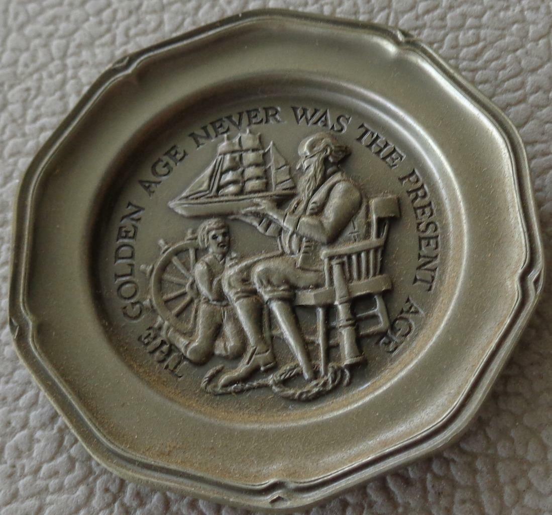 Primary image for The Golden Age Never... - Franklin MInt Miniature Collectible Plate - VGC BRONZE