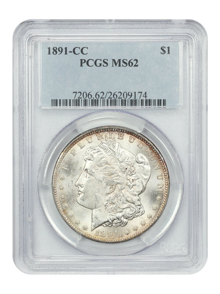 1891-CC $1 PCGS MS62 - $891.19
