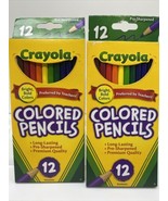 (2) Crayola Colored Pencils Long Lasting Premium Qaulity Sharpened 12-Co... - $6.80 CAD