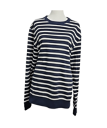 Brooks Brothers Navy White Striped Sweater 100% Cotton Size M - $67.90 CAD