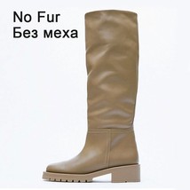 New Women Riding Boots Chunky Ins Knee High Boots Ladies Fashion Cool Winter Sho - £113.60 GBP