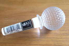 MIKASA TEE TIME Golf Ball Bottle Stopper T8175/900 Austrian Crystal NWT - $221.25 MXN