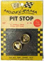 1965 K&amp;B Aurora 1:24 Slot Car Pit Stop Part S 5/8&quot; Slotted Brass 5/40 Wheels 207 - £13.58 GBP
