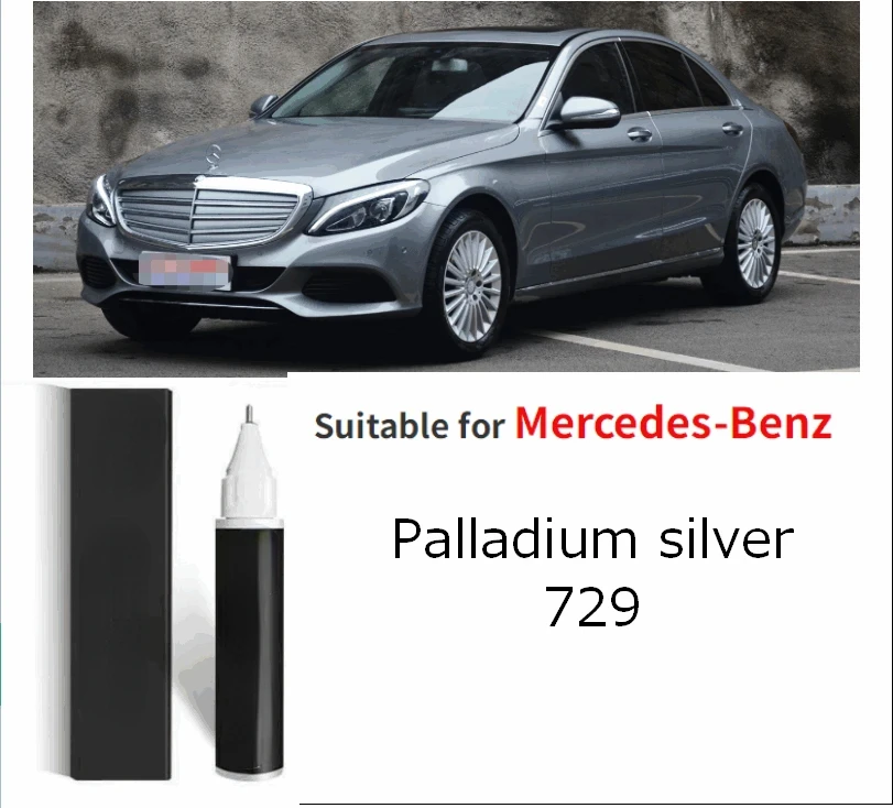 Suitable for Mercedes-Benz touch-up pen paint repair scratch Diamond Sil... - $18.97