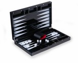 Bey Berk Acrylic 14&quot; Backgammon Set Clear Black game pieces - $139.95