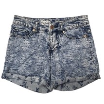 Mossimo Blue Denim High Rise Cuffed Jean Short Shorts 2/26 Stretch Mid Rise - £5.27 GBP