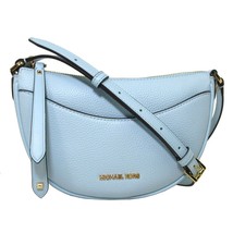 Michael Kors Dover Half Moon Crossbody Vista Blue Leather Bag 35R3G4DC5L NWT - £62.61 GBP