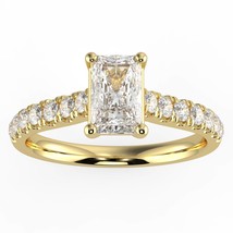 1ct Natural Diamond G-H Color I1 Clarity Radiant Shape Slim Shank Halo. - £1,973.97 GBP