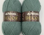 2 Skeins Patons Decor Yarn Aqua 75% Acrylic 25% Wool (3.5 oz, 210y, 100g... - $14.20