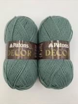 2 Skeins Patons Decor Yarn Aqua 75% Acrylic 25% Wool (3.5 oz, 210y, 100g Each) - £11.10 GBP