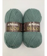 2 Skeins Patons Decor Yarn Aqua 75% Acrylic 25% Wool (3.5 oz, 210y, 100g... - £11.10 GBP