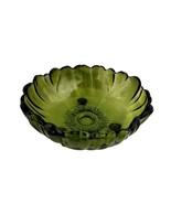 Vintage Indiana Glass Co  Green Glass Footed Fruit Bowl Starburst Center - £22.06 GBP