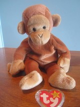 TY Beanie Babies Baby plush 1995 monkey &quot;BONGO&quot;   w/case /tag - £7.89 GBP