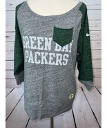 Green Bay Packers Pullover Sweatshirt Medium long sleeve Pocket Nike NFL... - €17,56 EUR