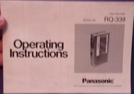 Vintage Panasonic RQ-339 Tape Recorder Operating Instructions - $3.99