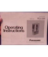 Vintage Panasonic RQ-339 Tape Recorder Operating Instructions - $74.63 MXN