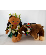 Hula Girl Plush 9&quot;Doll Hawaiian Island Friends + Melekeiki 7&quot; long Pig P... - $21.69 CAD