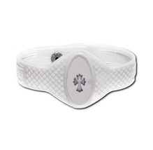 Cross Design Greek Meander Style Religious Man Women White Christian Bra... - $110.72 MXN